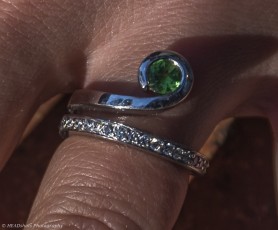 Alisa wearing her engagement ring