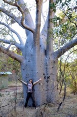 Trish and giant Boab tree