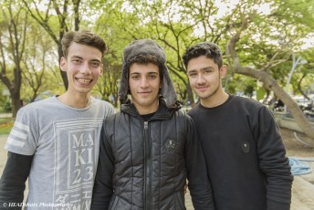 Teenage boys in Park-e Laleh, Tehran