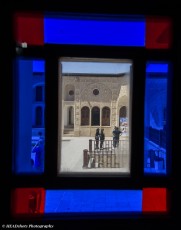 Stained glass window in Tabatabaei House, Kashan