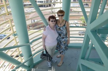 Melda and Trish on Queens Wharf Tower
