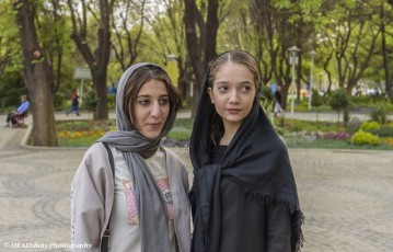 Teenage girls in Park-e Laleh, Tehran