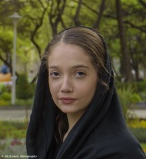 Teenage girl in Park-e Laleh, Tehran