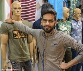 Another trendy Iranian guy, another clothing store, Grand Bazaar, Kashan