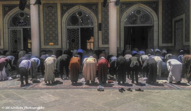 Prayer time in the the shrine of Fatema Masumeh, Qom