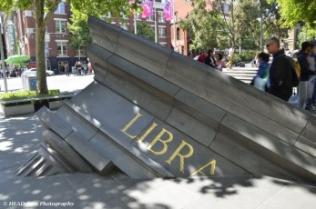 Outside Melbourne Library