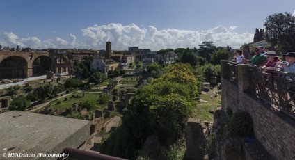 Eastern area of Roman Forum from Palantine Hill