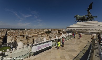 View over Rome from Monument of Vittorio del Emanuele II